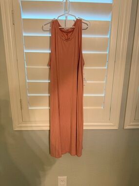Time and Tru Sleeveless Maxi Dress in Dusty Rose